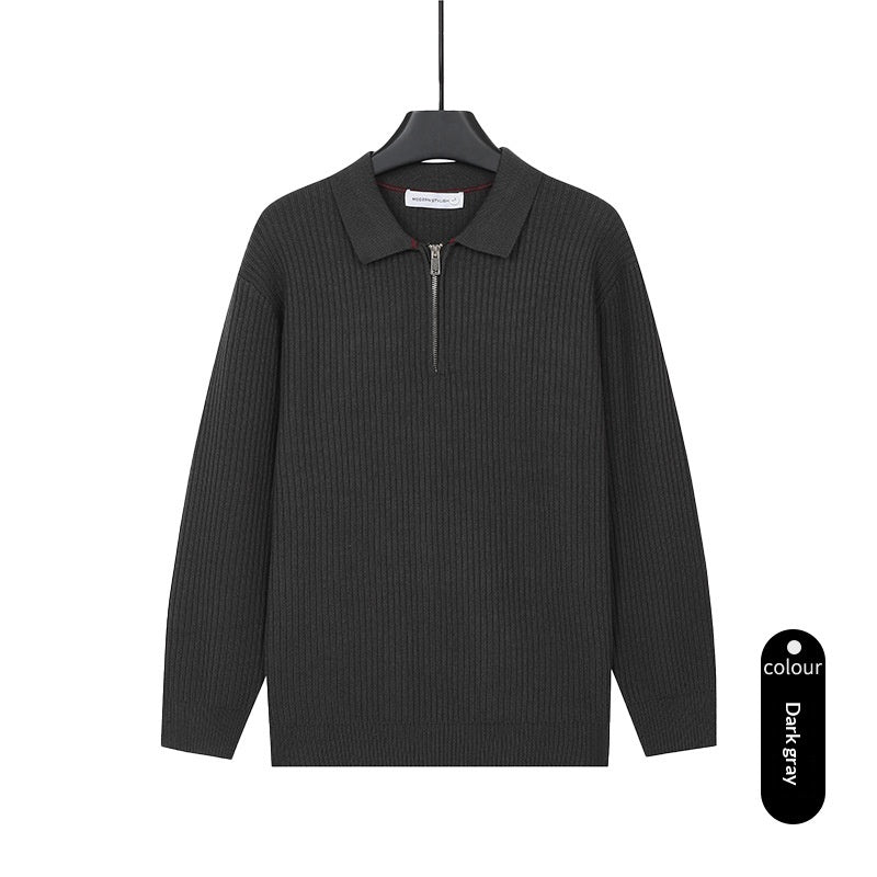 Pull-over casual en col roulé pour hommes
