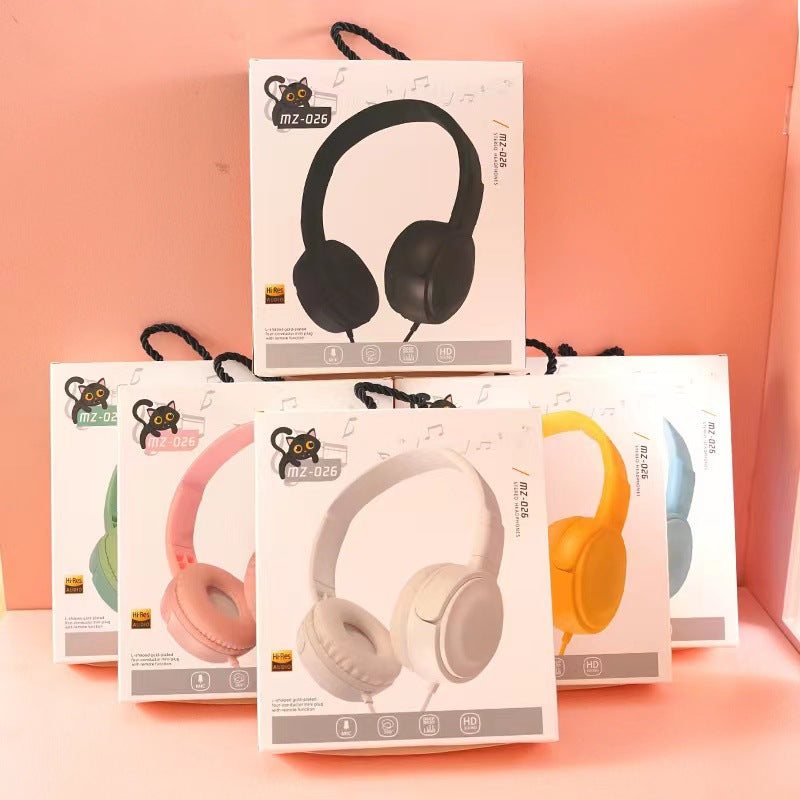 Casque filaire à tête en Macaron avec microphone