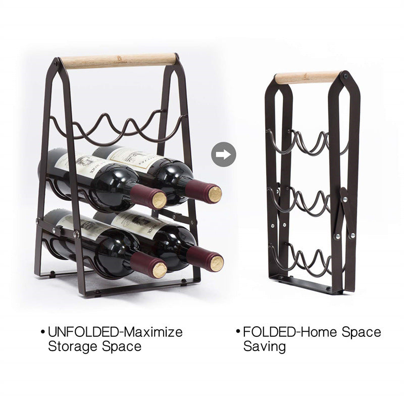 Rack de stockage de vin de bureau métallique