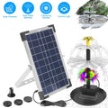 3-Tier Solar Bird Bath Fountain Solar Powered Water-Pump Waterfall Feature With Colorful Light 3 Nozzles 6W Solar Panel For Bird Bath Patio Yard Pond
