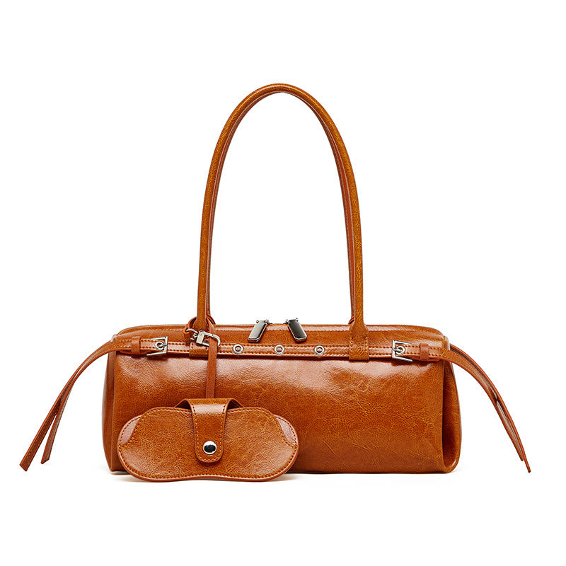 Cuir véritable Niche Retro sac femme de style moto