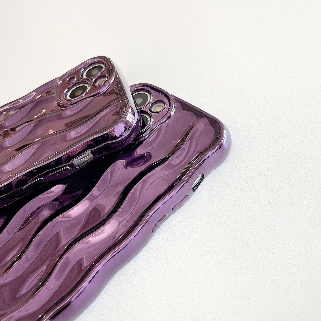 Électroplaquage de l'eau Ripple approprié Case de téléphone couleur solide