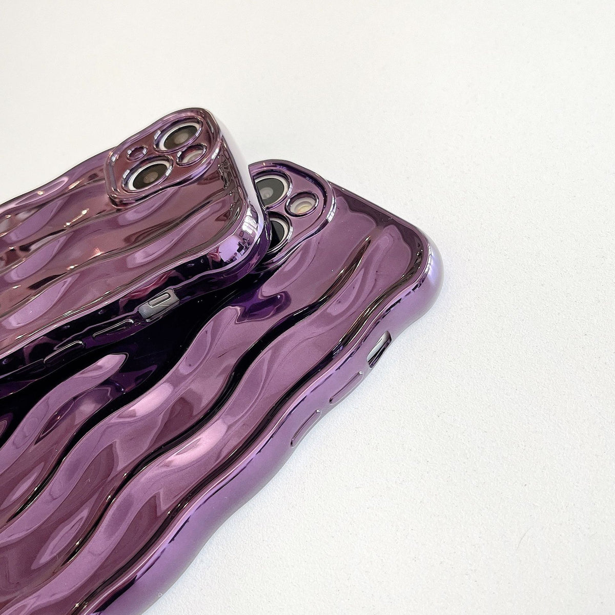 Électroplaquage de l'eau Ripple approprié Case de téléphone couleur solide