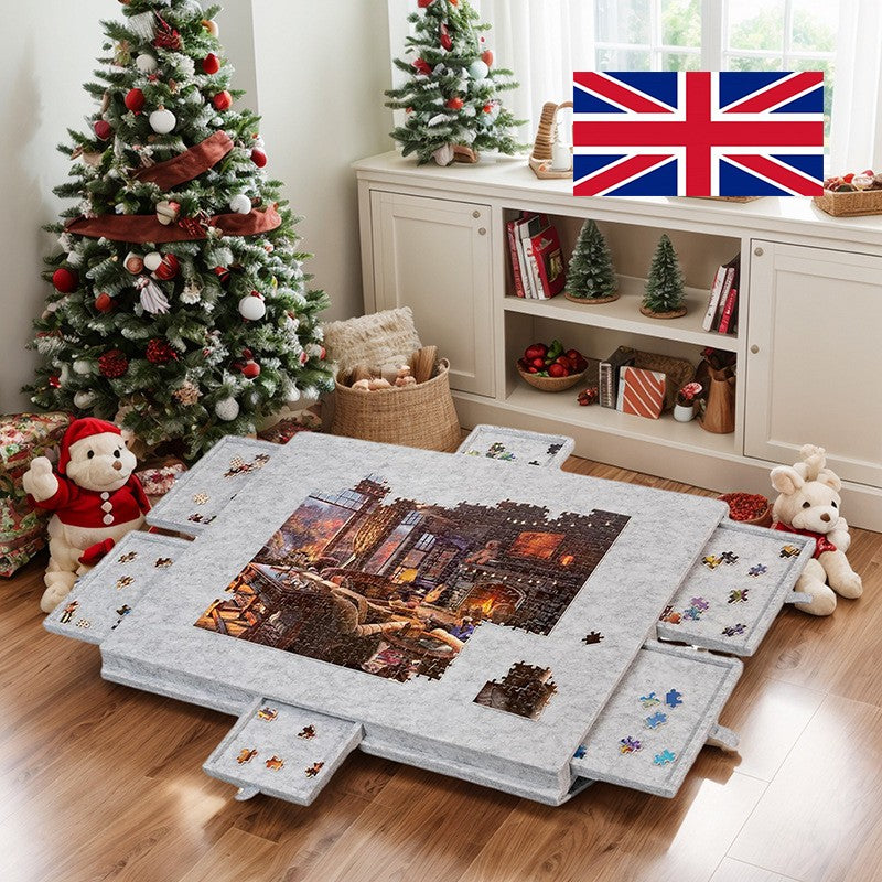 Felt Jigsaw Puzzle Board Portable Puzzle Rangement-Table W 6 Tiroir coulissant 1o00pcs