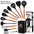 Ensemble d'articles de cuisine en silicone 22 pièces en bois
