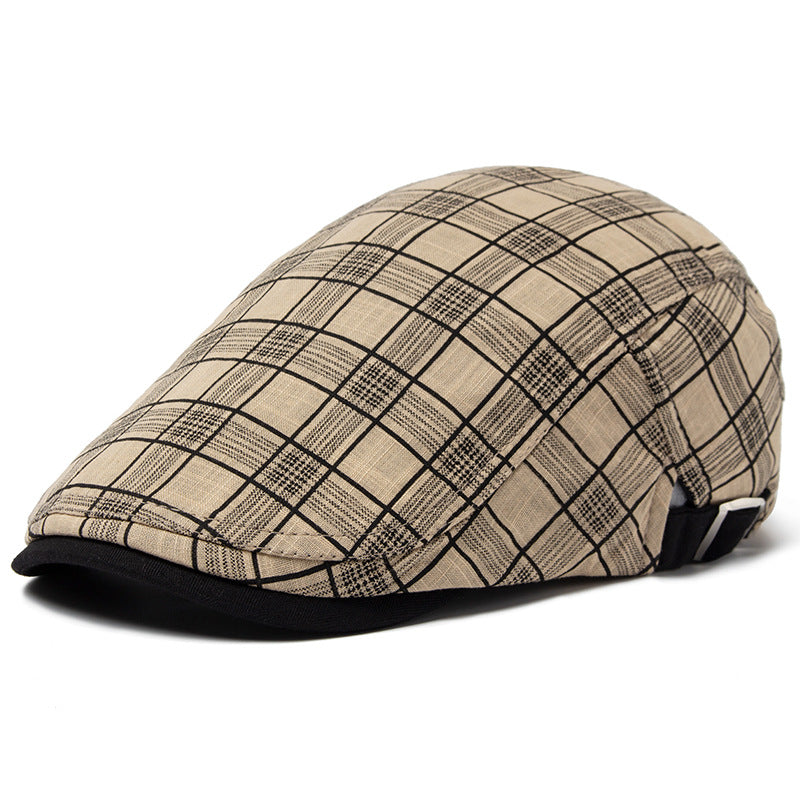 Hommes Plaid Été léger Beret