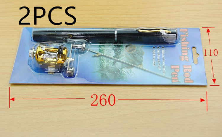 Ensemble d'engins de pêche à la canne à bâton de tambour télescopique