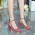 Women's Retro Versatile Buckle High Heels