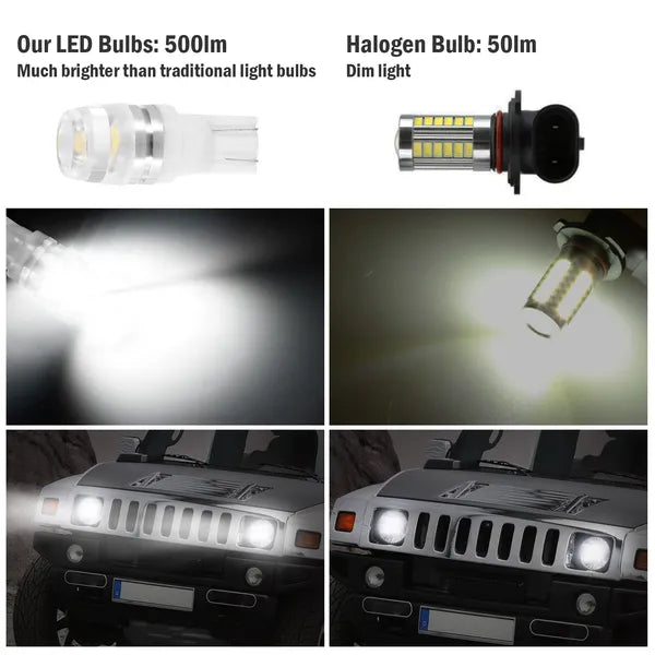 Ampoules de voiture à LED 20Pcs T10 2323SMD 6500K de remplacement de lampes auto blanches pour la porte de carte dôme