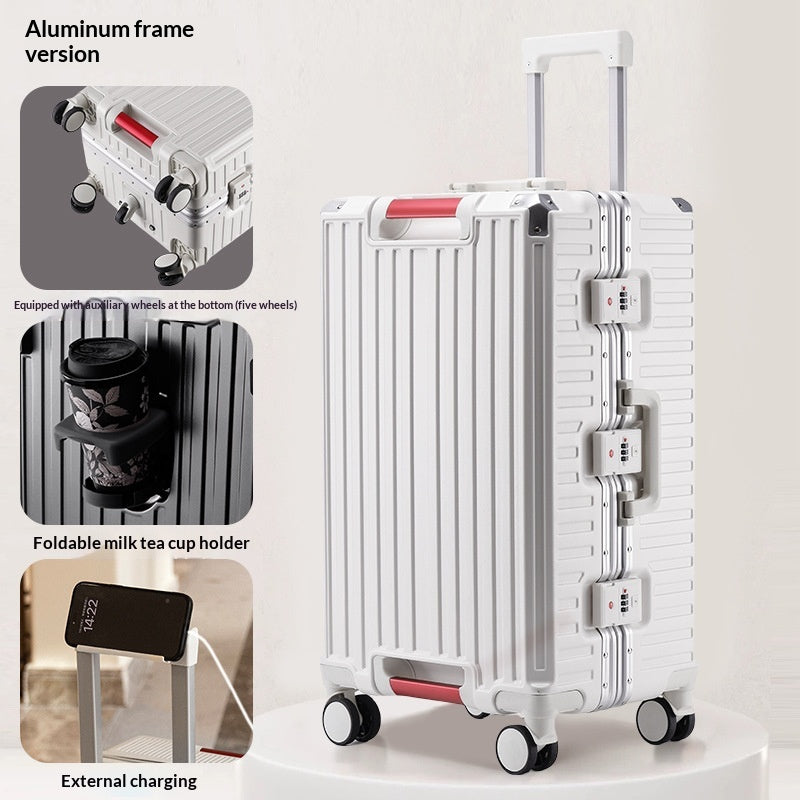 Trolle en aluminium de voyage avec serrure combinée