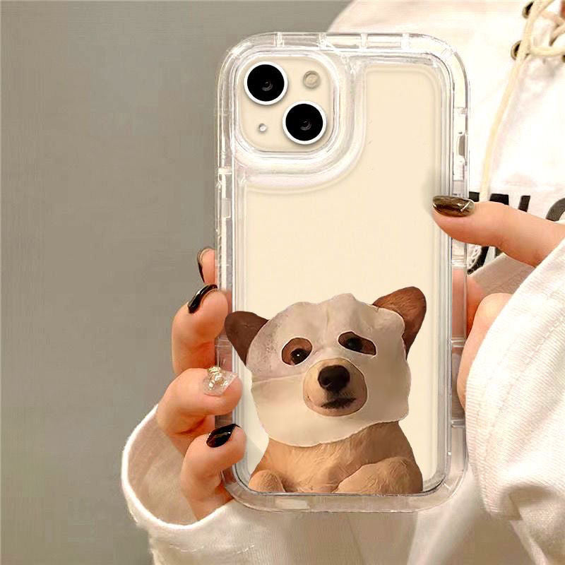 Mignon chien Themed Phone Case Transparent Air Bag Soft Case