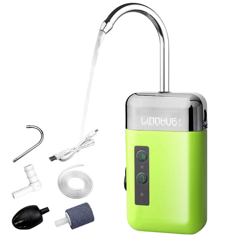 Pompe à eau Pompe à oxygène avec capteur Multi-fonctions Rechargeable Outdoor Fishing Ac