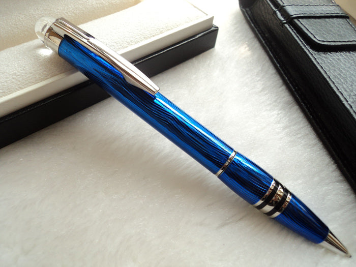 Interstellar cristal série tête métal Rollerball stylo à bille stylo de fontaine classique Carbo