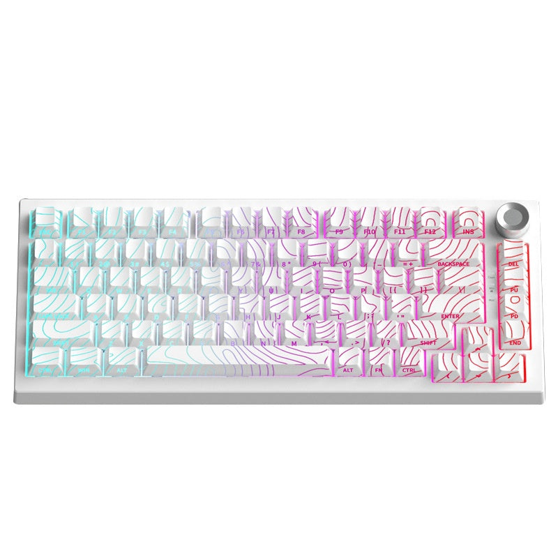 PBT Double-s Clapets gradués Tri-mode Clavier mécanique gravé latéralement