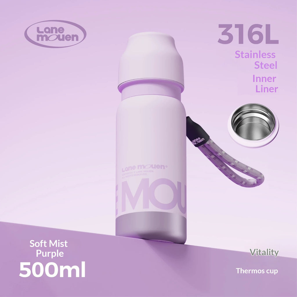 Coupe en acier inoxydable haute esthétique et bouteille d'eau thermique pour les hommes