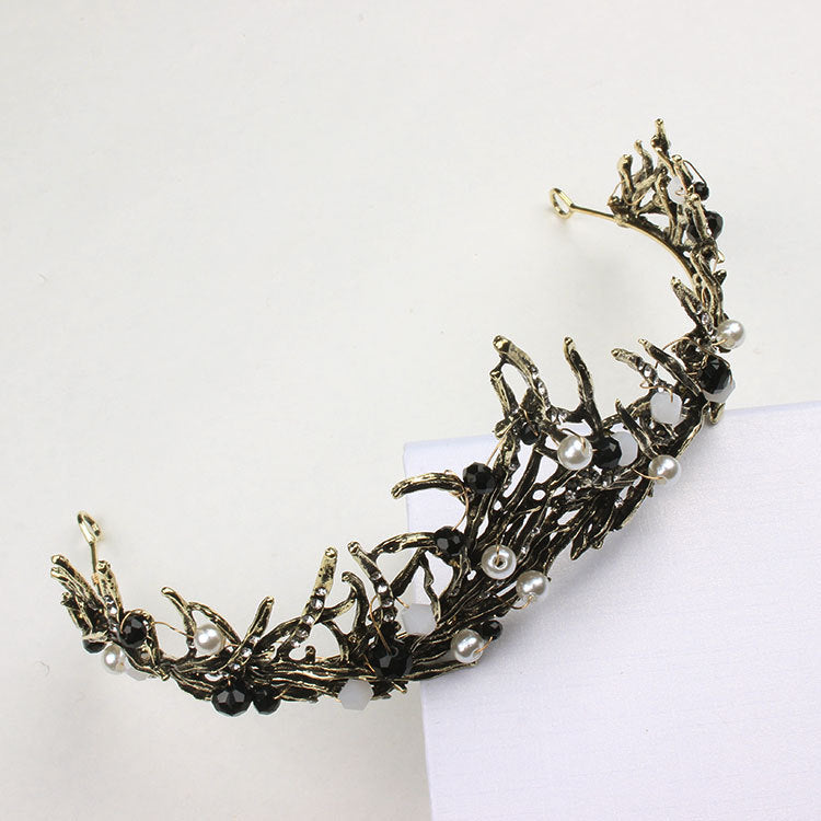 Mariée Mariée Robe de Grande Couronne Noire