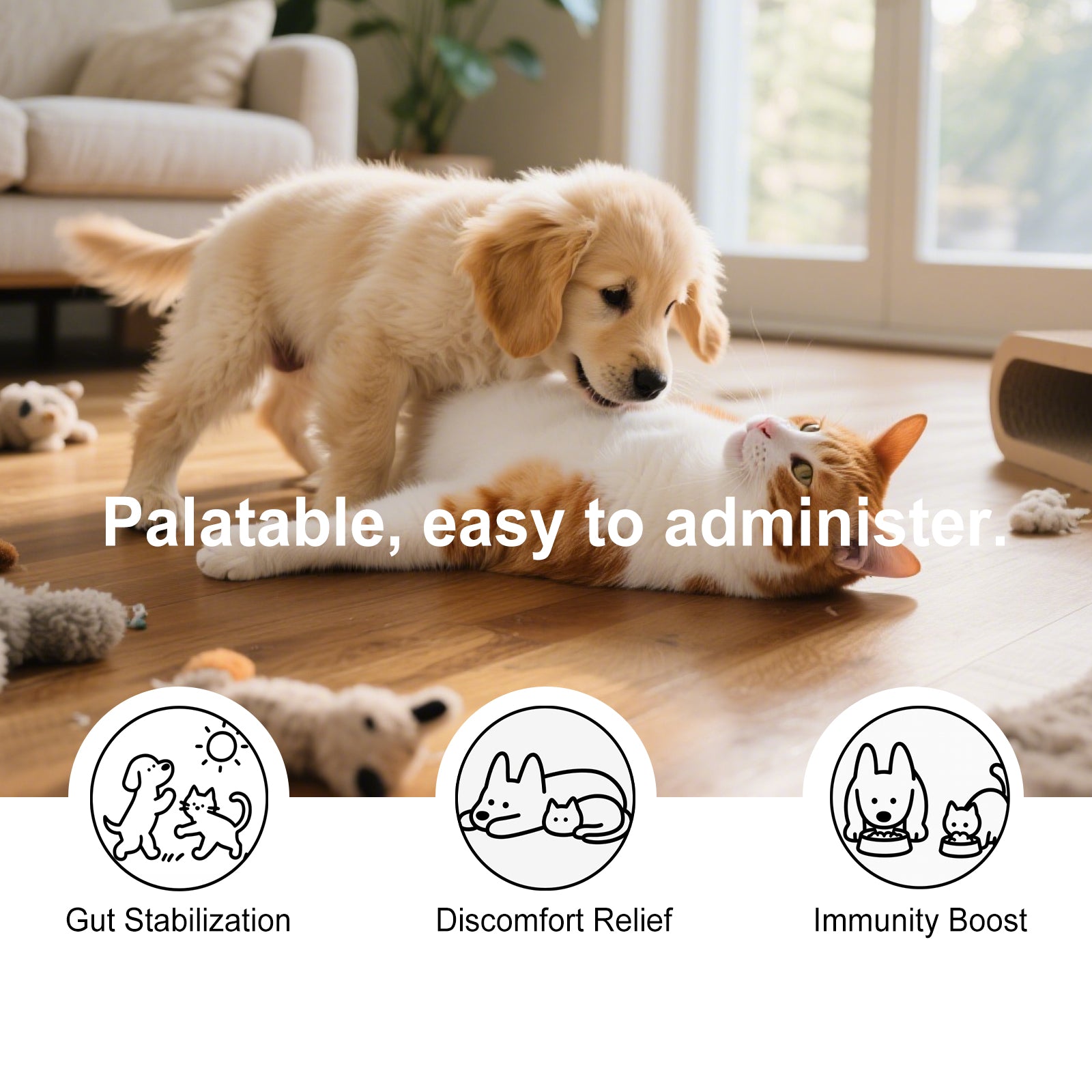 Poudre de nettoyage des dents des animaux de compagnie