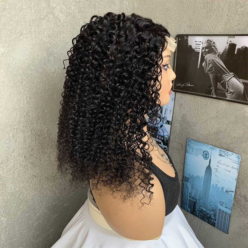 African 4X4 Kinky Curly Blend Perruques de dentelle