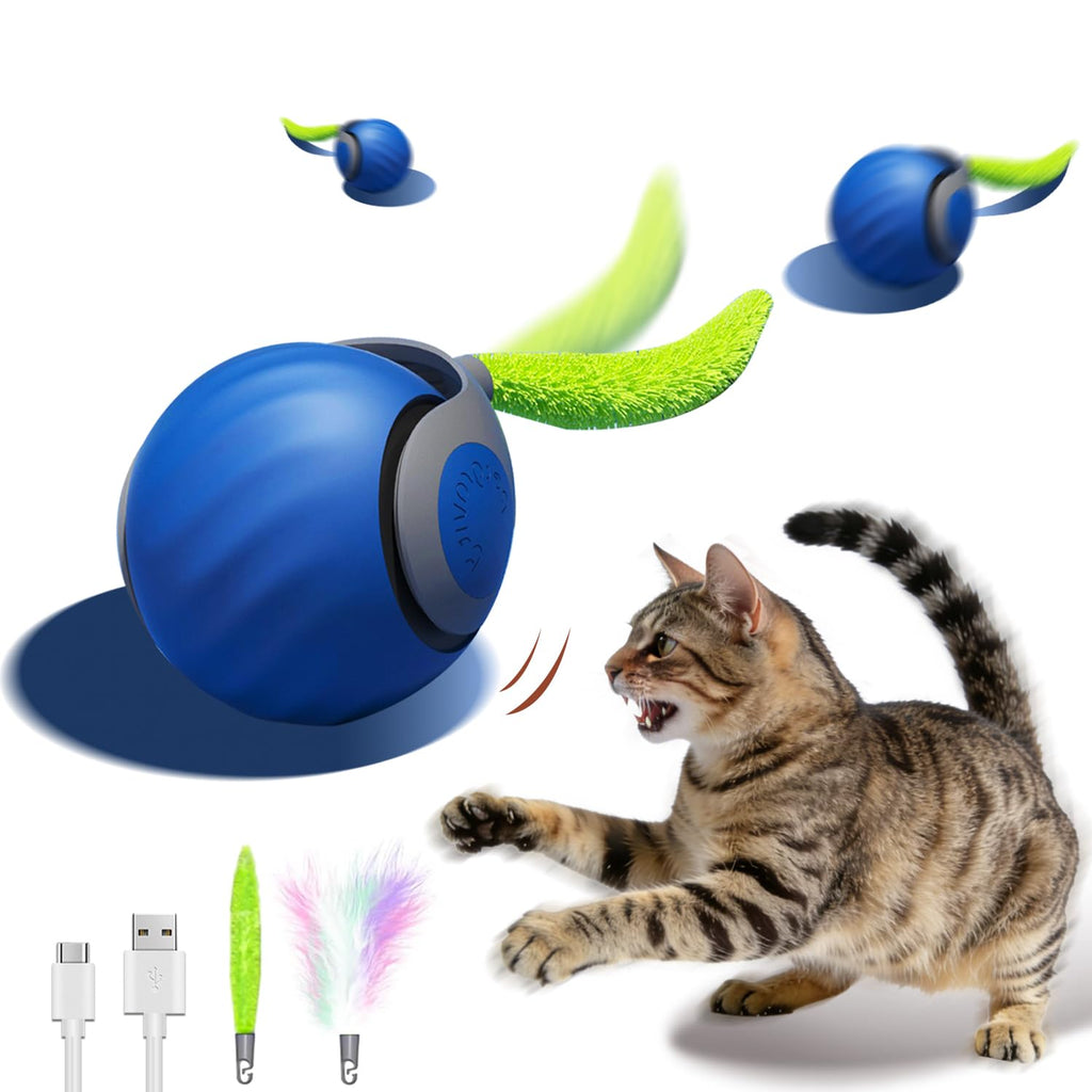 Balle à jouets interactifs pour chats - Jouets automatiques interactifs pour chats d'intérieur