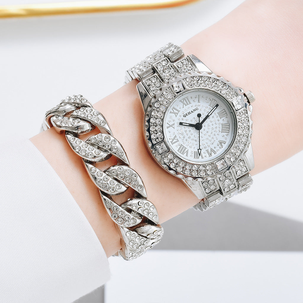 Robe de femme Bracelet Mode Exquise avec Diamond Montre anglaise
