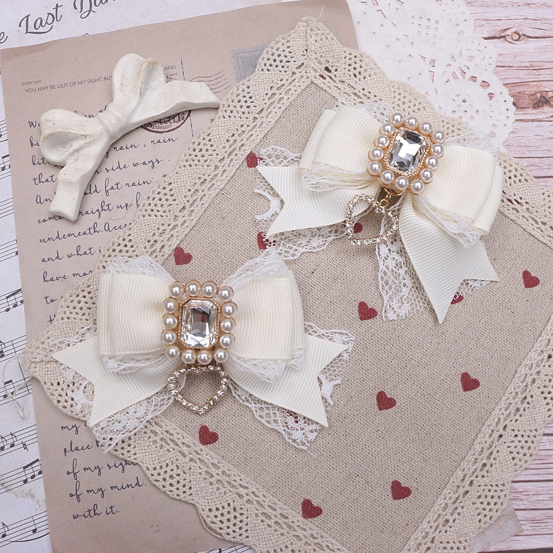 Sweet Mignon Massure Headdress Lace Bow Strass