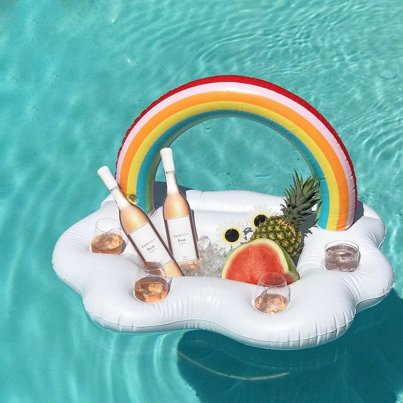 Gay Pride Rainbow Gonflable Pool Float Cooler