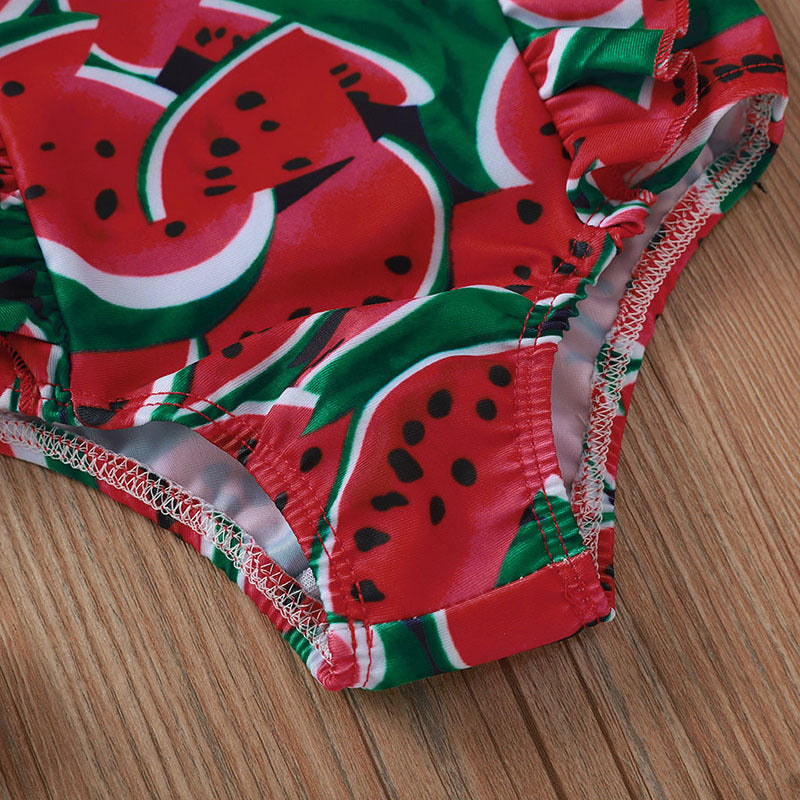 Maillot de bain à manches simples imprimé