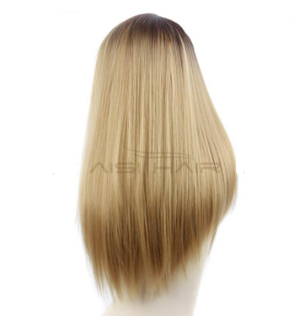 Perruque tête chimique fibre haute température teinture de soie dans les longs cheveux bouclés