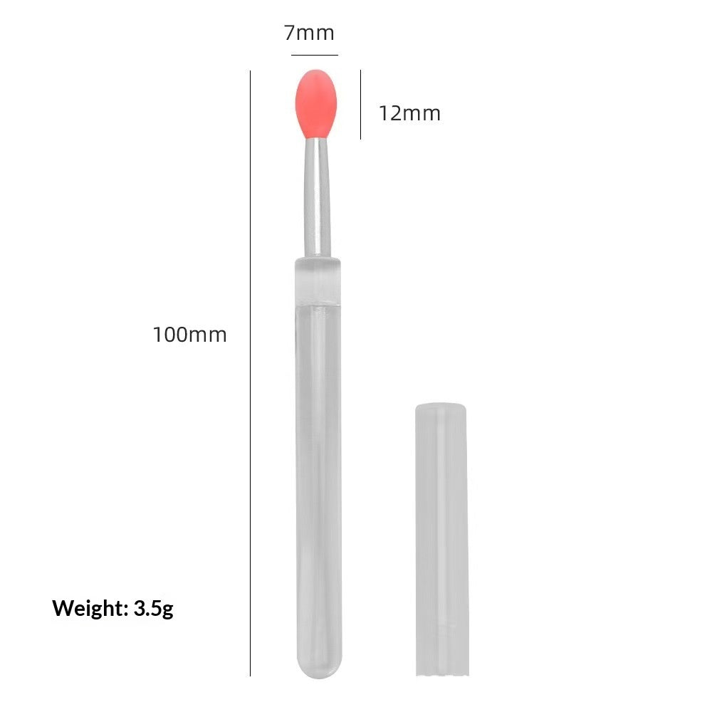 Portable Dust-Free Silicone Lip Brush with Lid