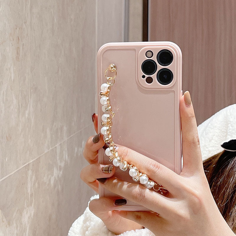 Strass Pearl Bracelet Convient pour Pro Max Téléphone Mobile Shell Femme Soft