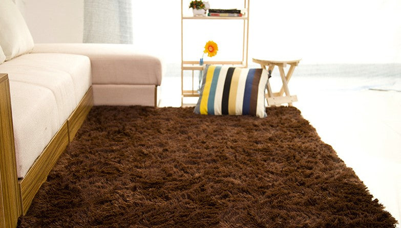 Salle de séjour table basse chambre lit côté lit non-dérapant peluche tapis