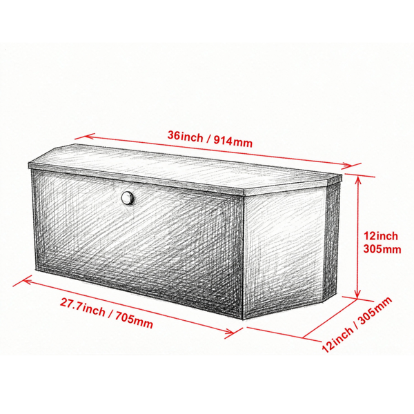 Boîte à langue 36inchx12inchx12inch en acier au carbone