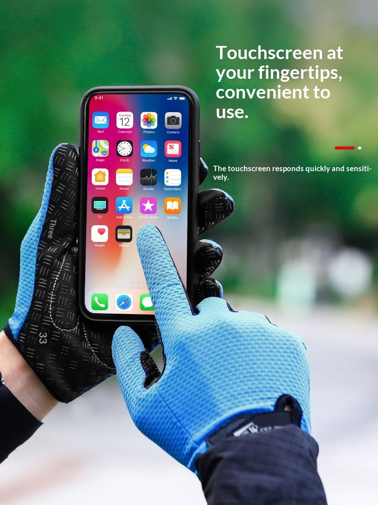Gants de vélo SpringSummer à écran tactile Gants Full-Finger pour motos et Bic