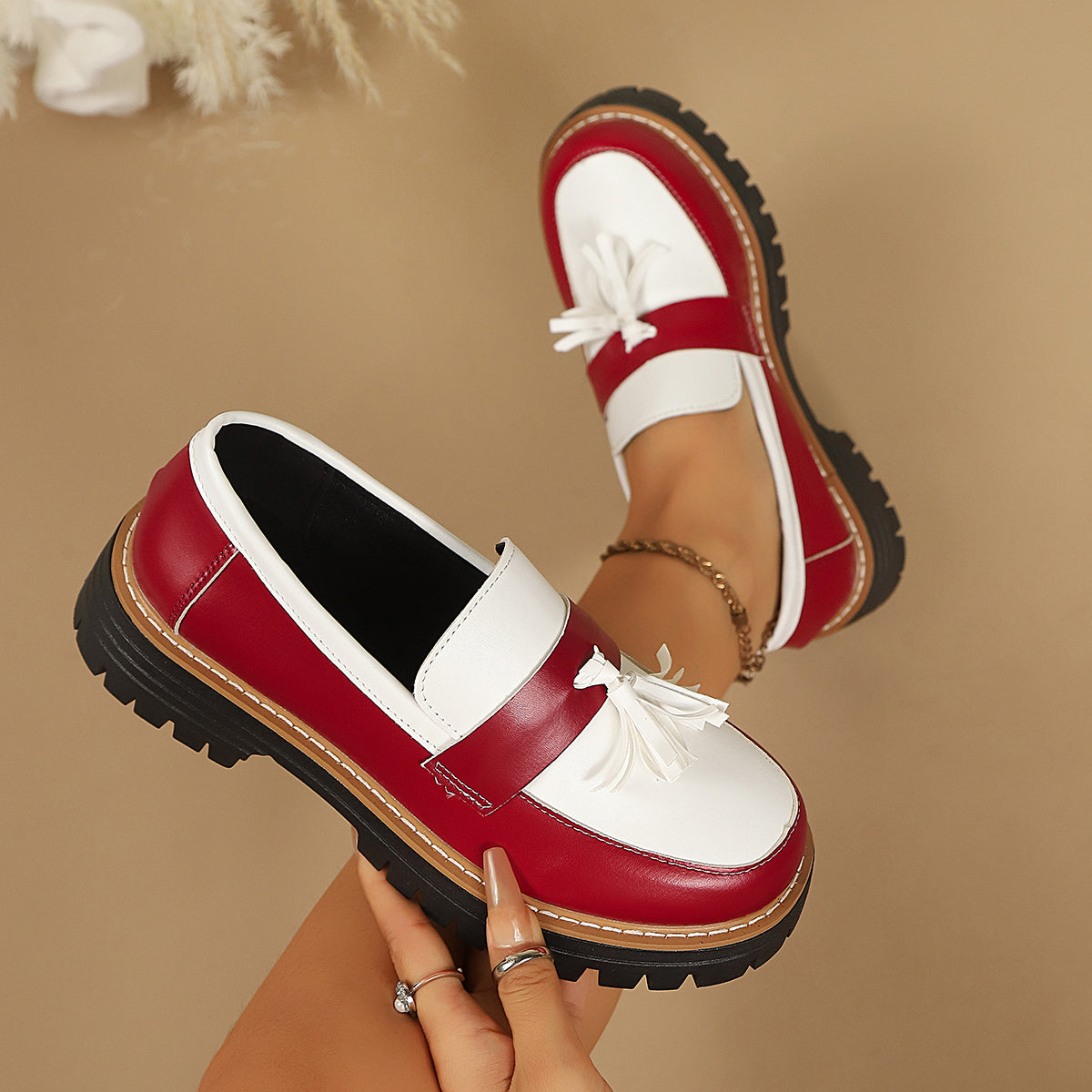 Mocassins pour femmes Vintage Plus Taille Bow