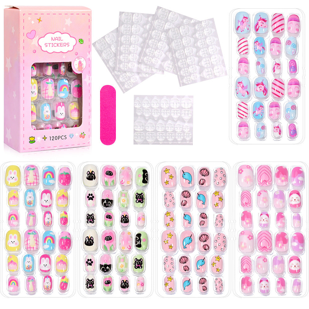 Set d'art à ongles pour enfants de style océan-océan de 120 pièces