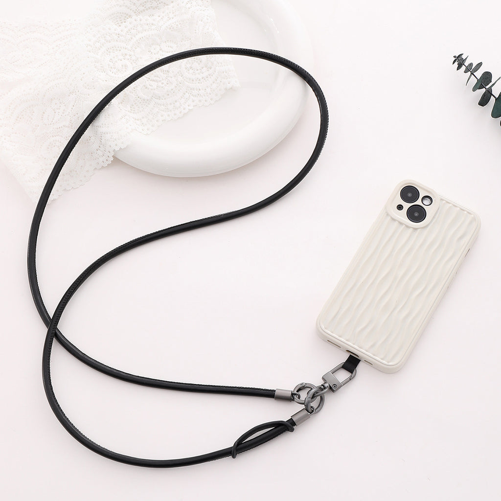 Leather Mobile Phone Lanyard Crossbody Anti-lost Back Halter Strong Durable Strap Rope