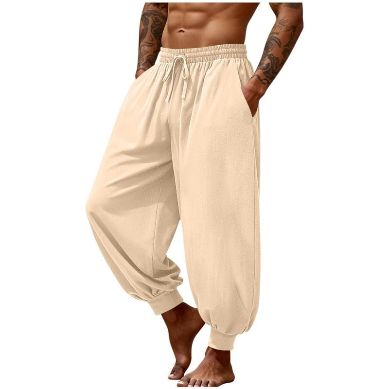 Pantalons de sport en couleur solide d'été pour hommes simples Pants à jogger résistant à l'usure rapide