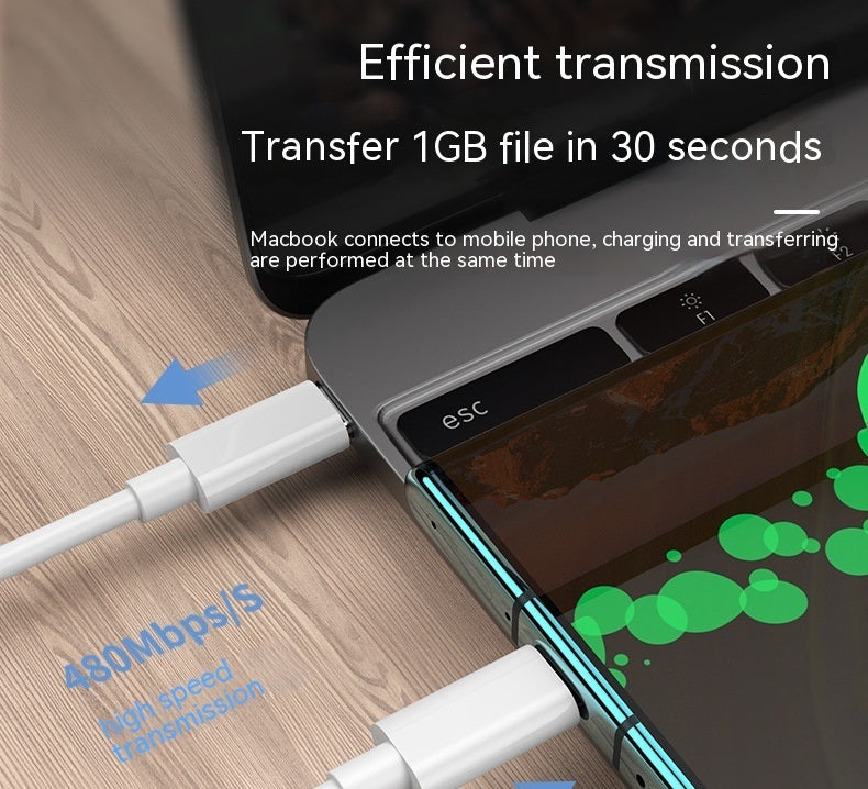 PD Fast Charge 60W câble de données Typec à typec double tête