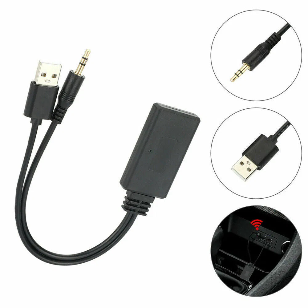 2 En 1 USB Bluetooth 5.0 Récepteur adaptateur sans fil pour PC Kit de voiture
