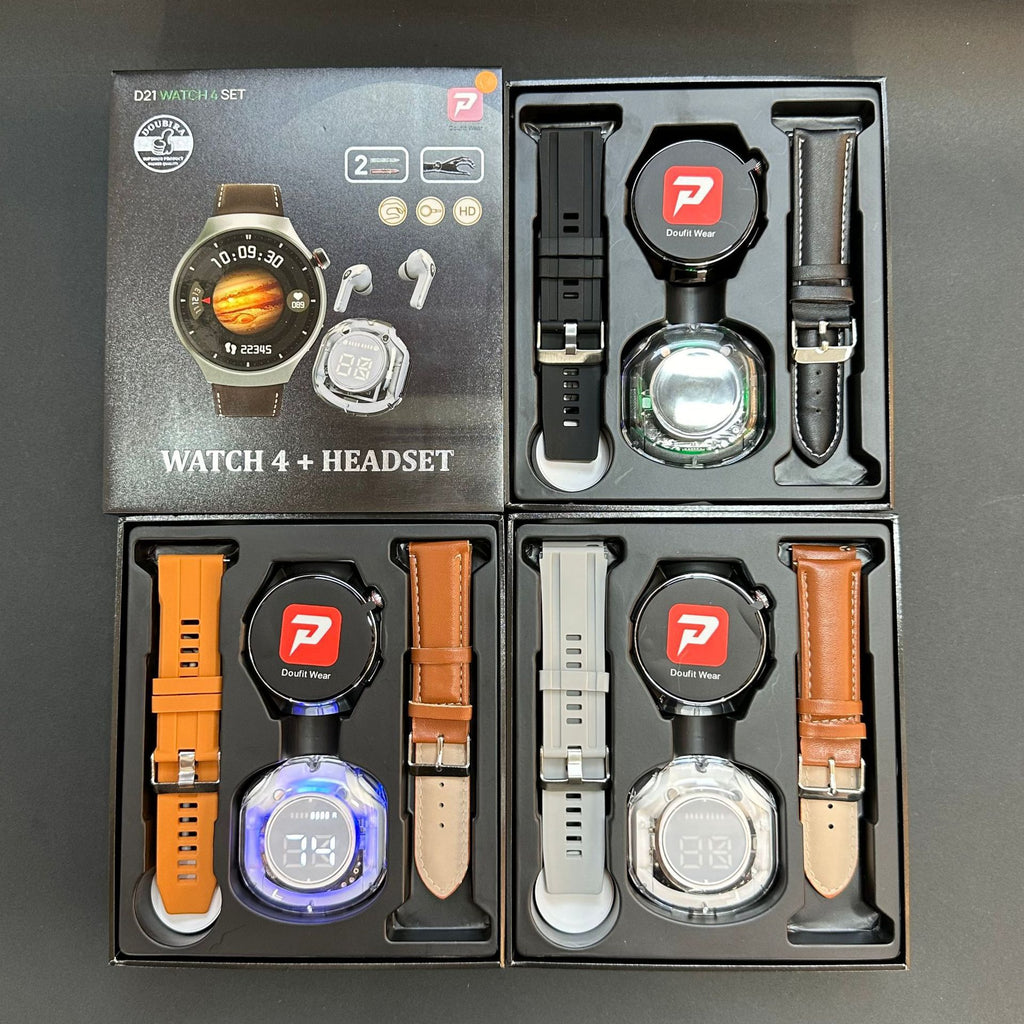 Smartwatch avec suivi d'étapes et notifications de messages à deux brins