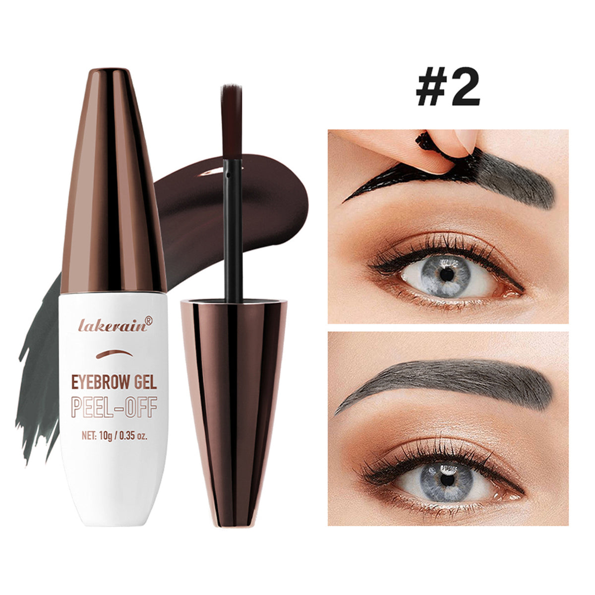 Sourcils sauvages à l'épreuve de l'eau à trois dimensions à l'épreuve de la sueur Crème de sourcils à l'épreuve de la peau