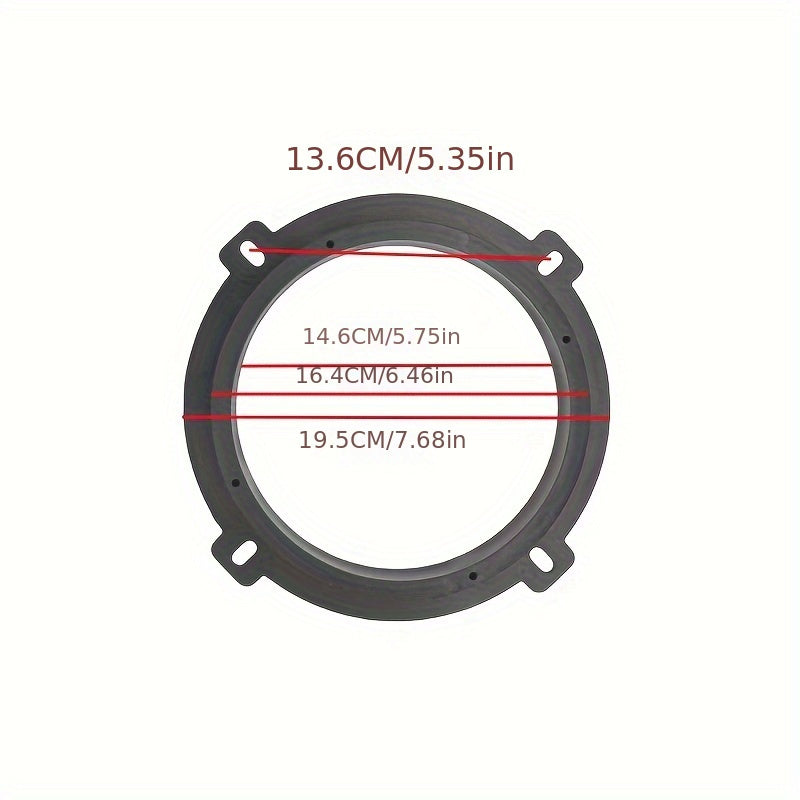2PCS 6.5 pouces Adaptateur de porte porte de voiture Spacer Ring pour Hyundai Elantra I30 Tucson Sona