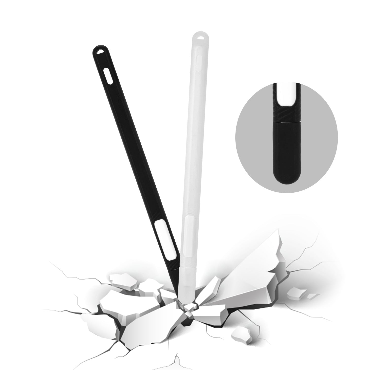 Ensemble de stylo tactile Pencil Silicone Touch Pen Set de protection de rangement Stylus