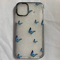 Compatible avec le boîtier de téléphone transparent Blue Butterfly