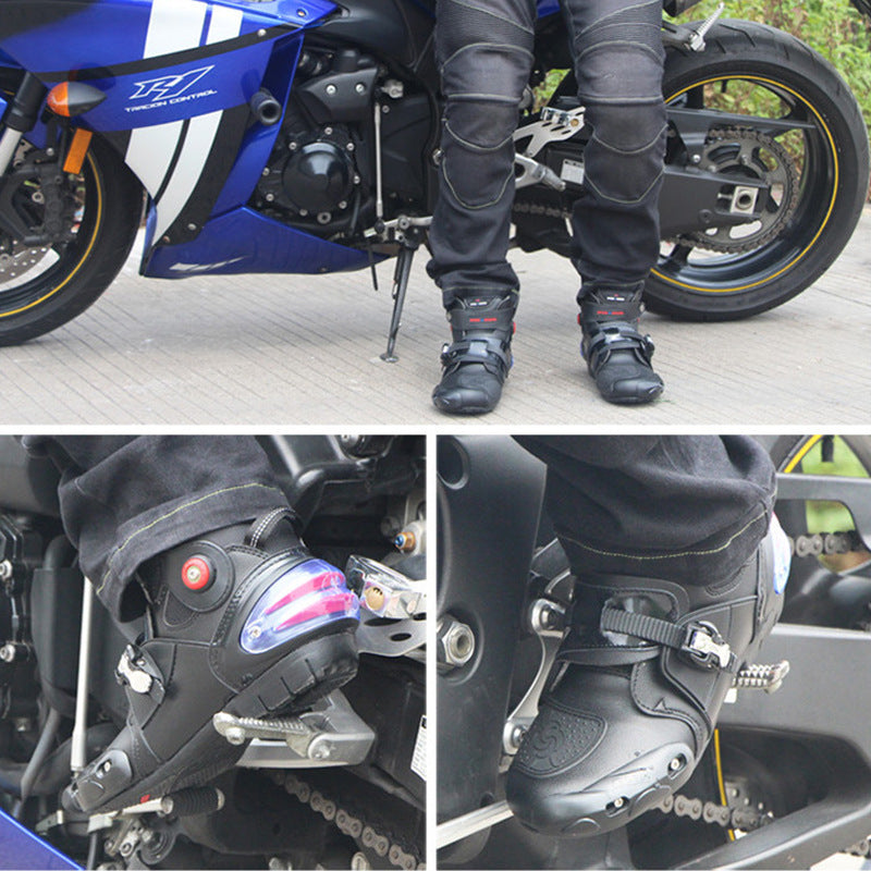 Road moto chaussures d'équitation cheville bottes