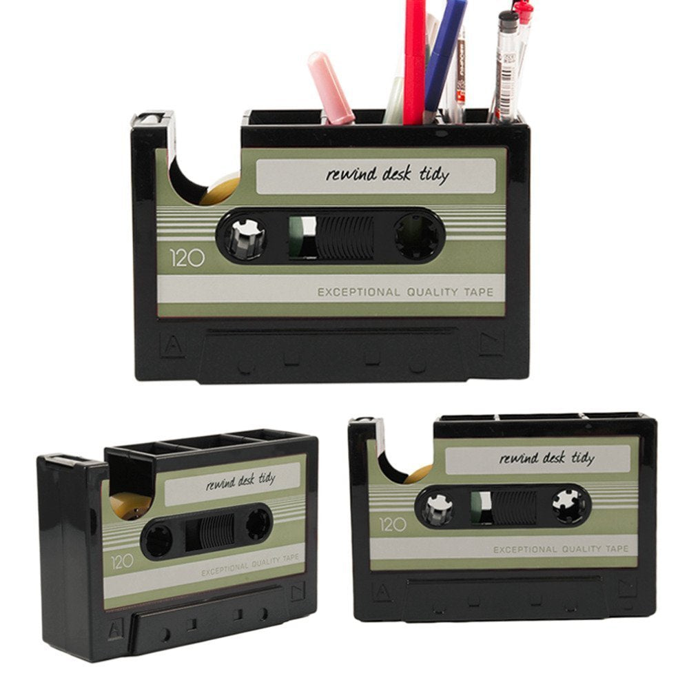Distributeur de ruban de cassette Porte stylo Vase Crayon Pot