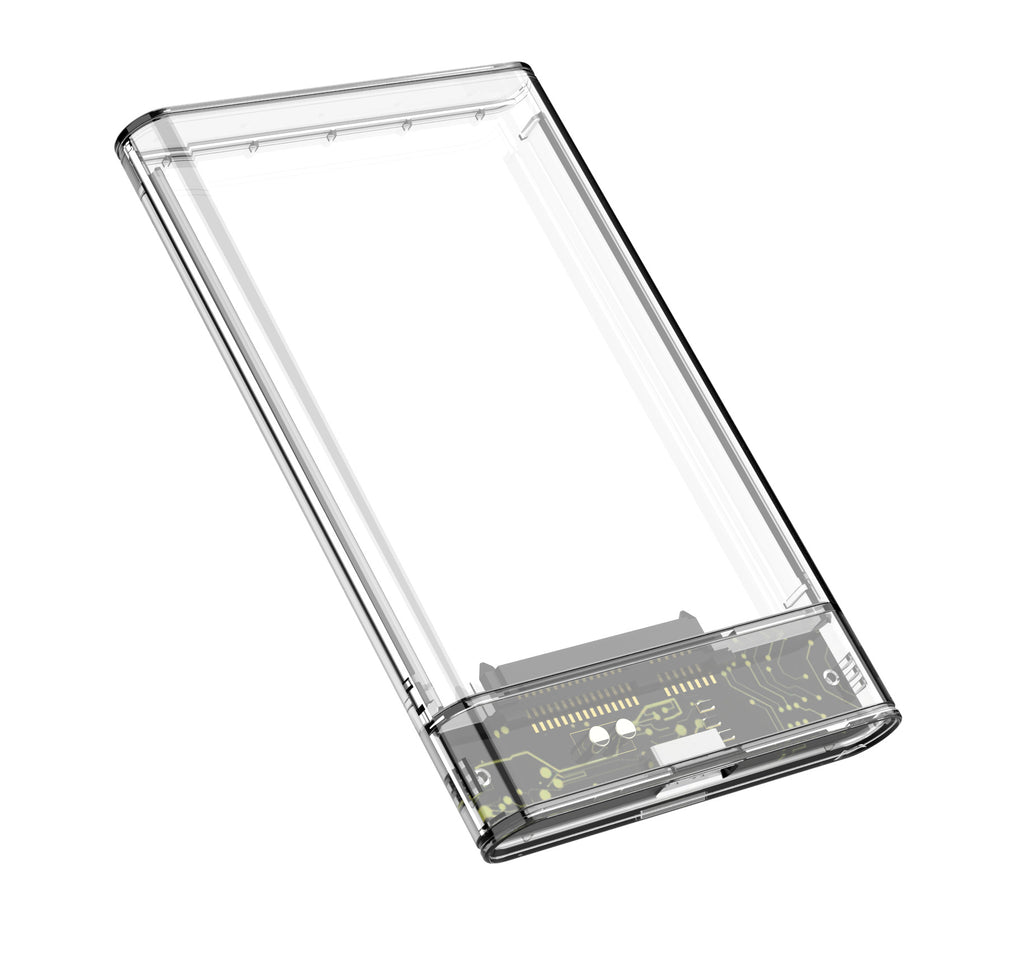 Boîte de disque dur transparente