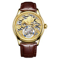 Montre mécanique en verre gemme double face