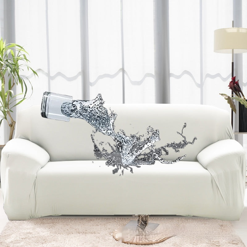 Solid Color Elastic Waterproof Sofa Couverture en soie de lait tout compris