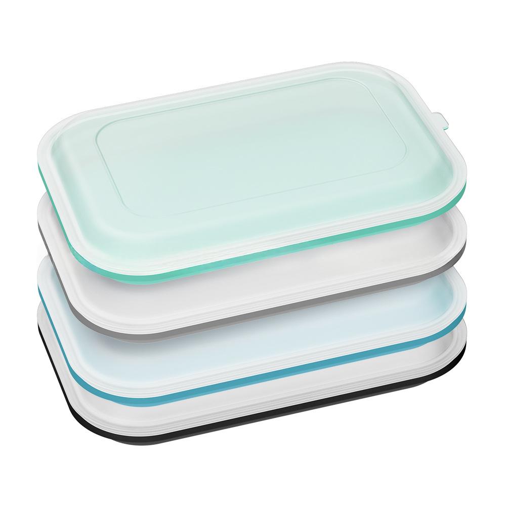 Boîte à déjeuner en silicone avec couvercle pour fromage et saucisson